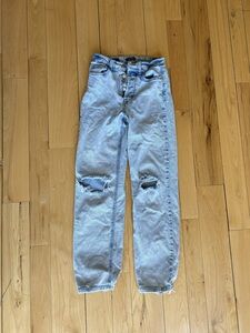 High rise straight leg jeans